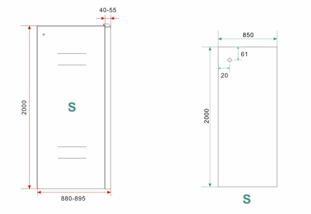 Sita inloopdouche met handdoekhouder 90x200 cm chroom/8 mm helder glas met Nano coating