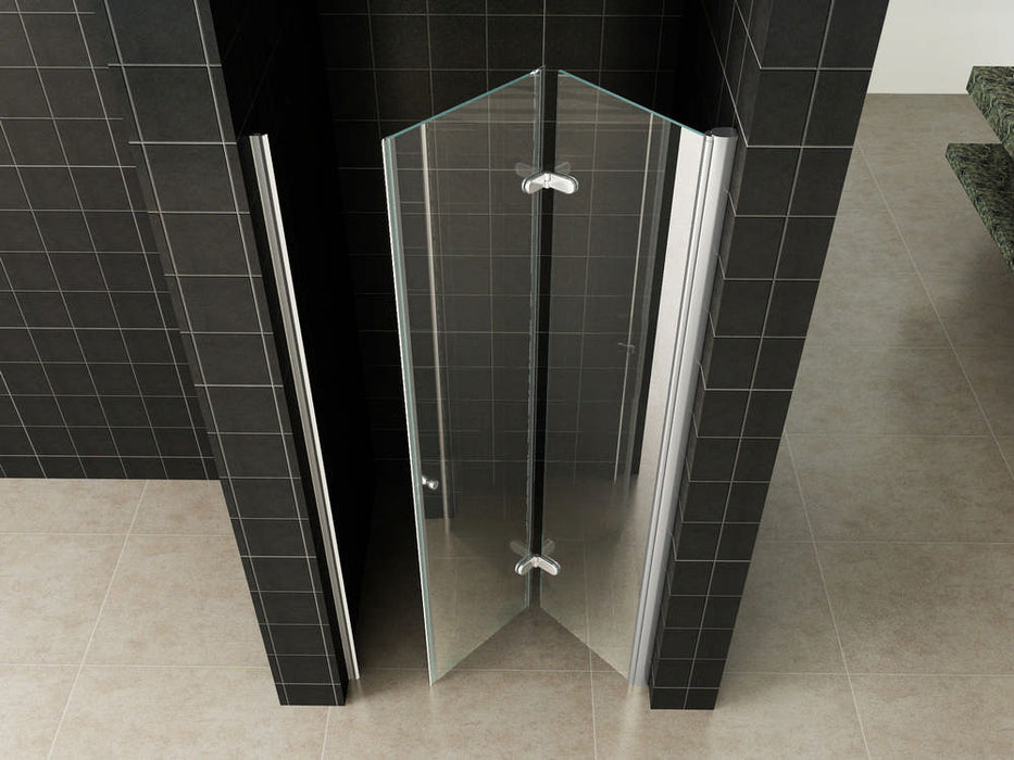 vouwbare nisdeur 1000x2000 rechts 8mm NANO glas