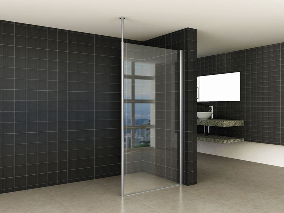 set verticale stabilisatiestang+plafond bev.chroom