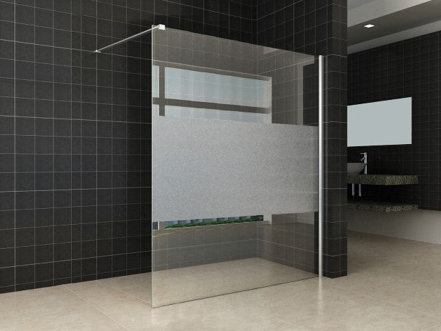 inloopdouche + muurprof.1600x2000 8mm NANO ged.matglas