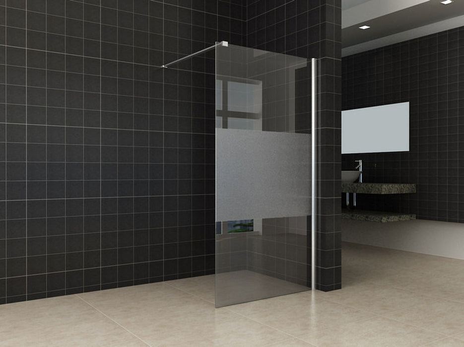 inloopdouche + muurprof. 700x2000 10mm NANO ged.matglas