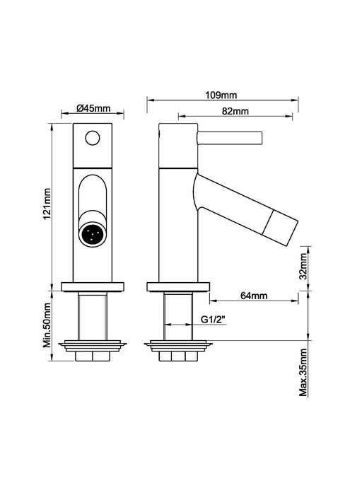 Benga fonteinkraan 1/2'' chroom