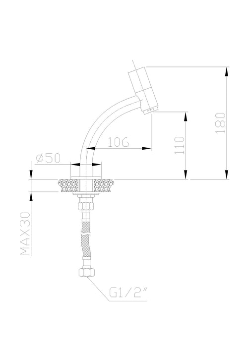 Zeta fonteinkraan 1/2" chroom