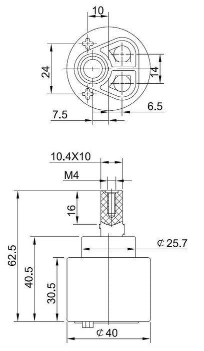 Keramisch binnenwerk 40mm laag model