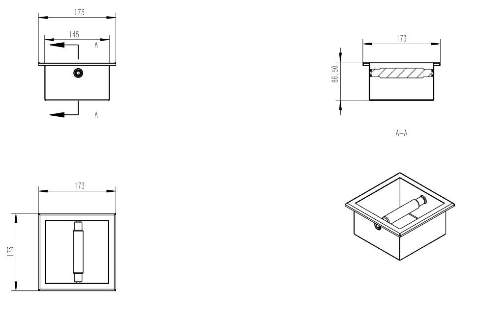 inbouw-toiletrolhouder RVS