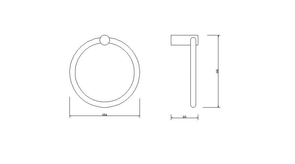 Ida handdoekring chroom