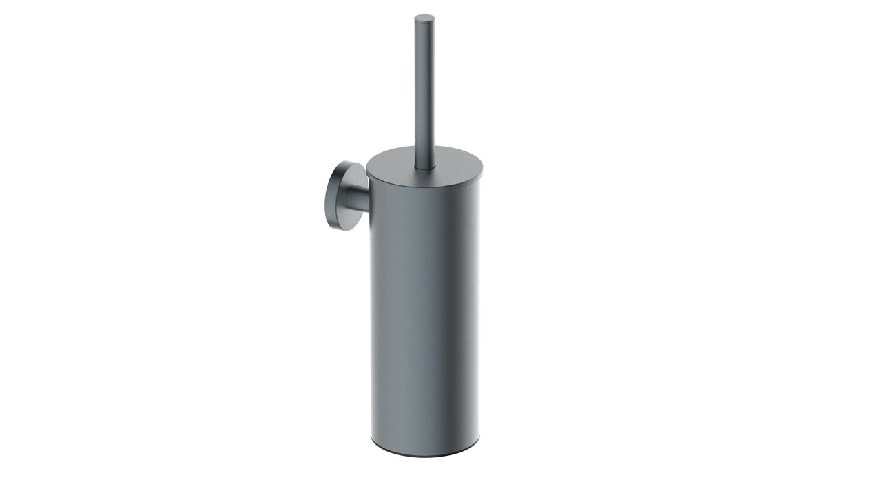 Alonzo toiletborstel met houder gunmetal