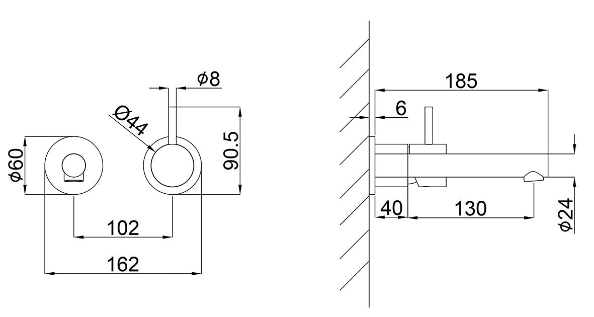 Style inbouwwastafelkraan mat zwart