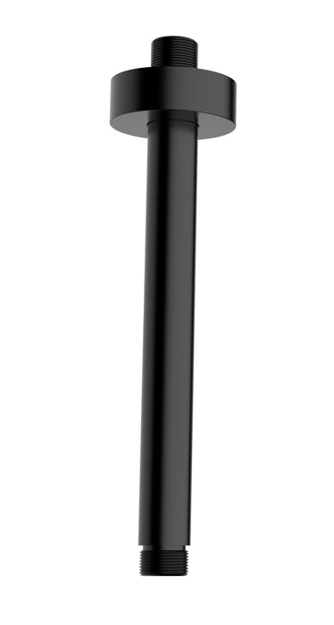 luxe douchearm rond plafondbev. 20cm mat zwart