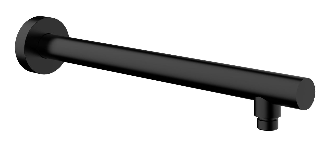 luxe douchearm rond muurbev.45cm mat zwart