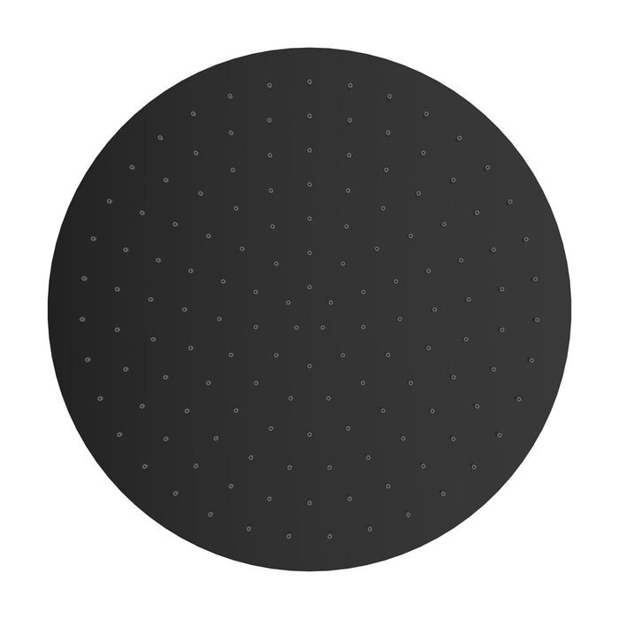 Caral hoofddouche rond 40 x 0,8 cm mat zwart