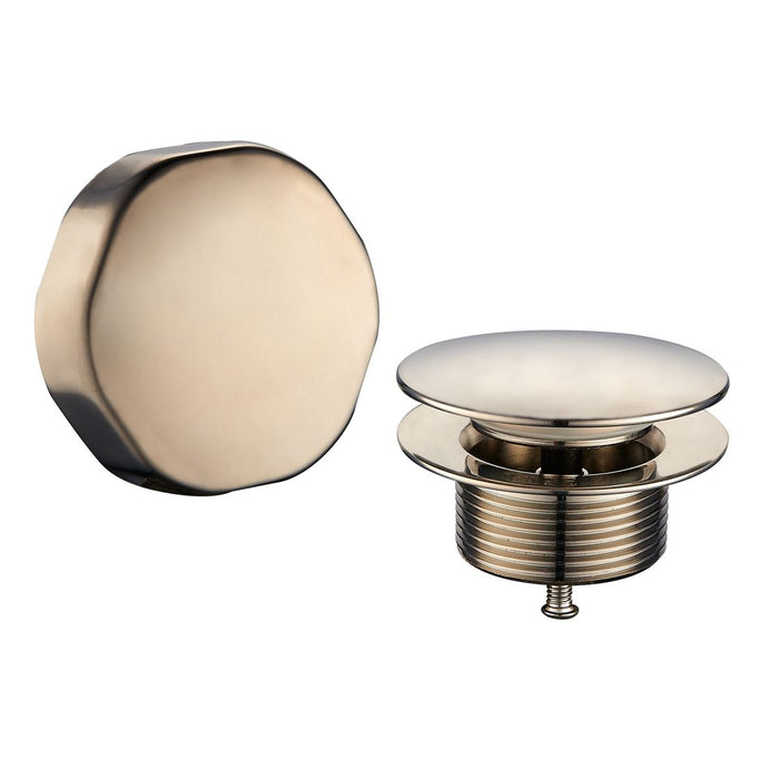 knop/plug badoverloopcombinatie geborsteld staal