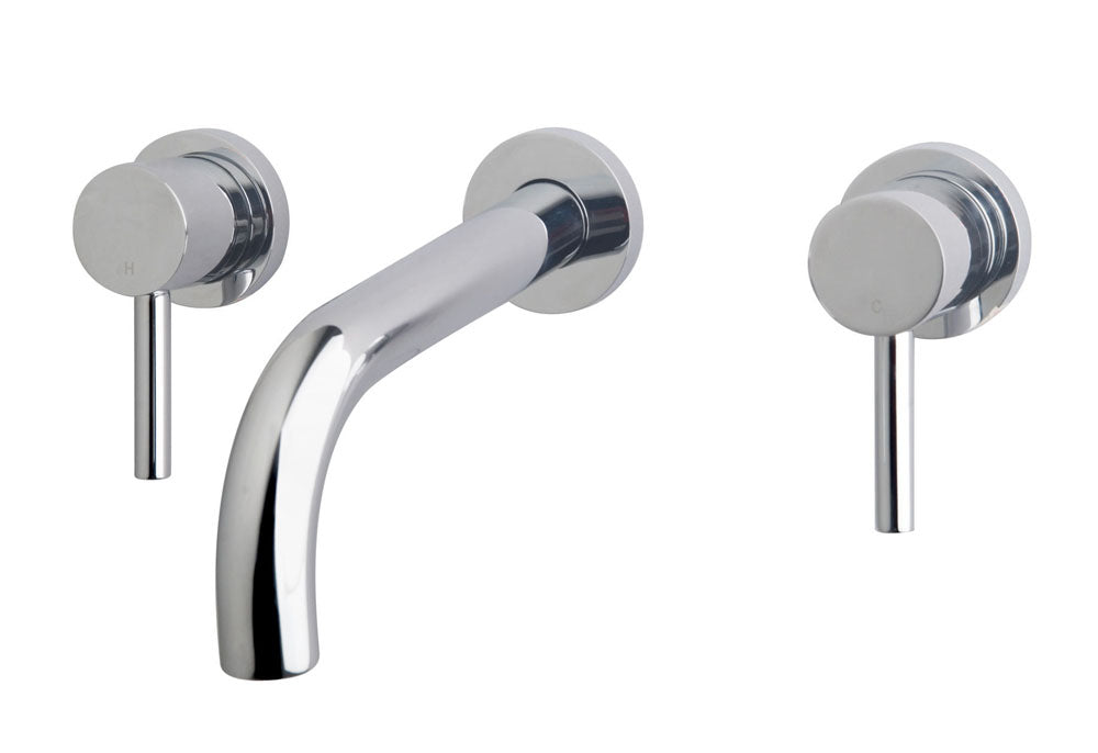 Caral 2-knops wastafel-afbouwdeel chroom