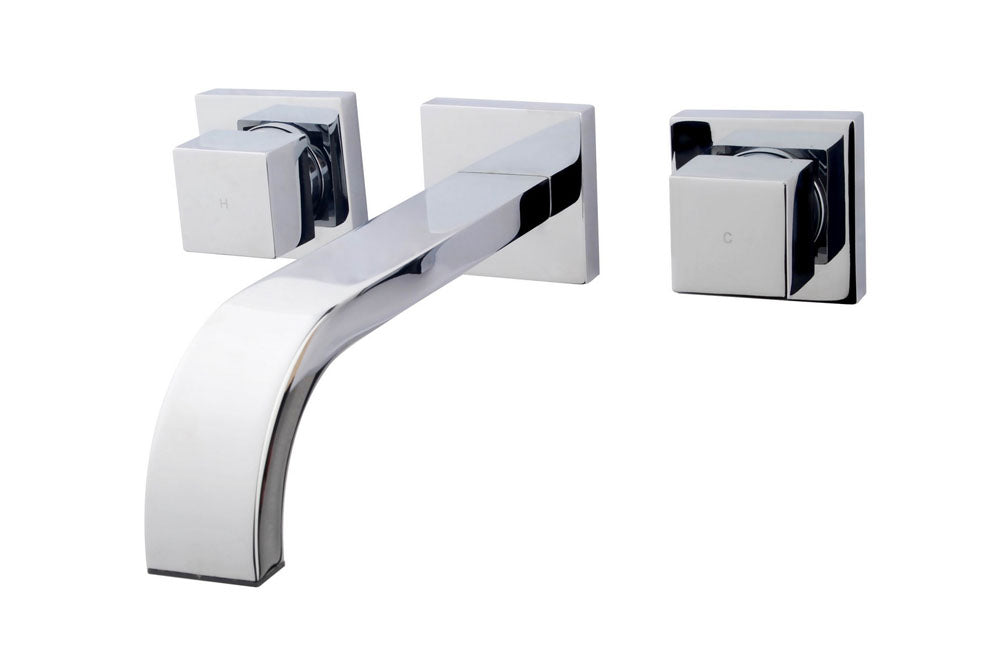 Rombo 2-knops wastafel-afbouwdeel chroom