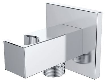luxe muur doucheaansluiting+opsteek vierk.1/2'' chr.