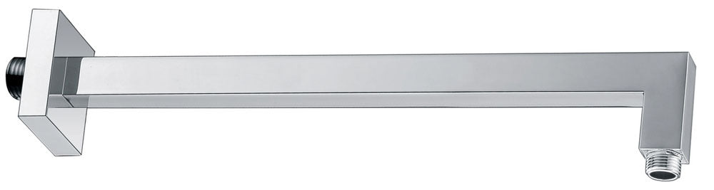 luxe douchearm vierkant muurbev.40cm chroom