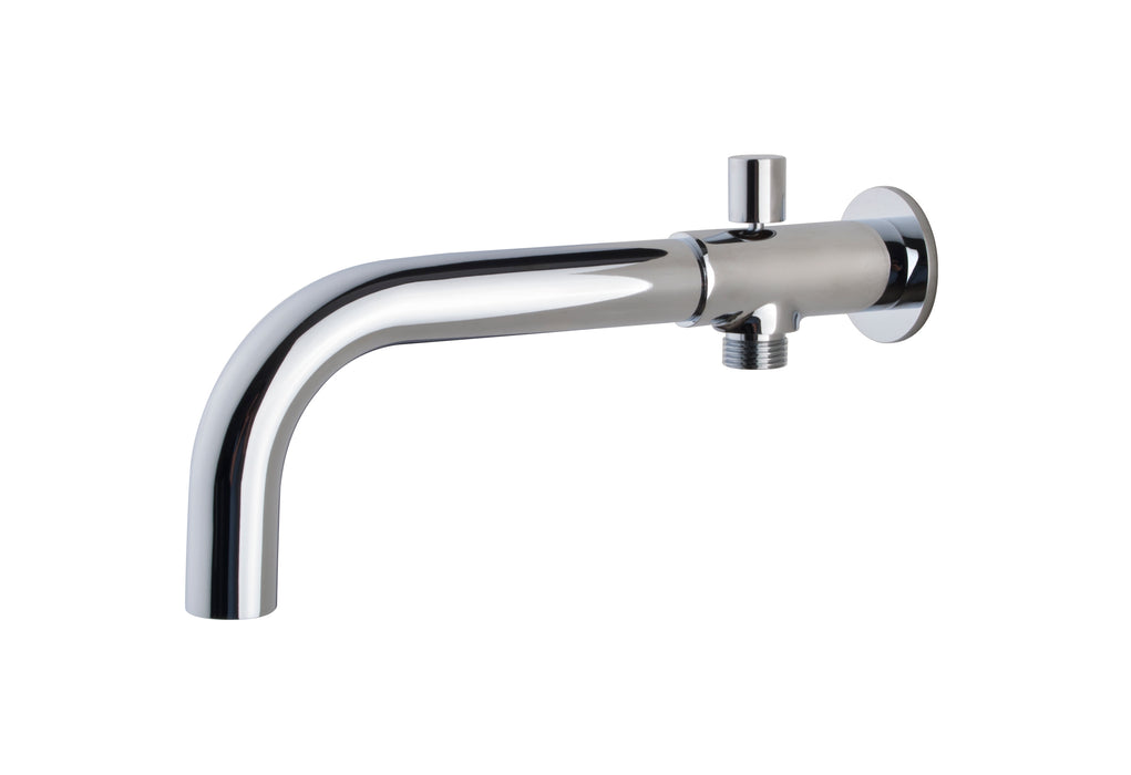 Caral inbouw baduitloop met omstel rond 23cm chroom