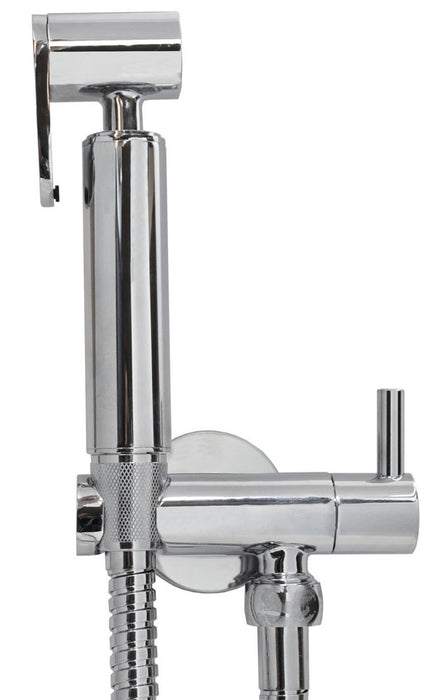 chroom bidet-handdoucheset rond