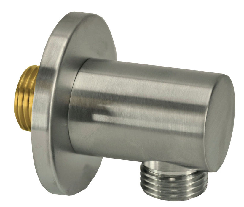luxe mess.muur doucheaansluiting rond 1/2'' geborsteld staal