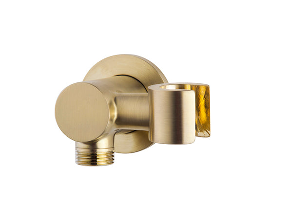 luxe doucheaansluiting+kantelb.opsteek 1/2'' geborsteld messing