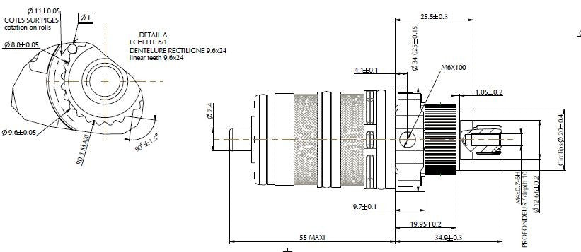 Thermostatisch binnenwerk voor douchekolom