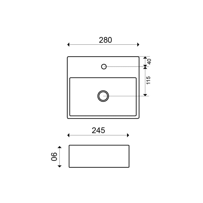 Leto mini fontein 280x245x90mm wit
