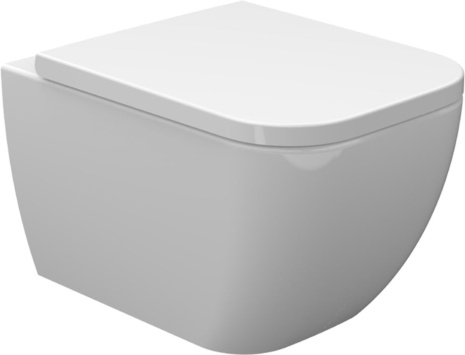 Sky verkort wandcloset 47cm+soft-close zitting wit