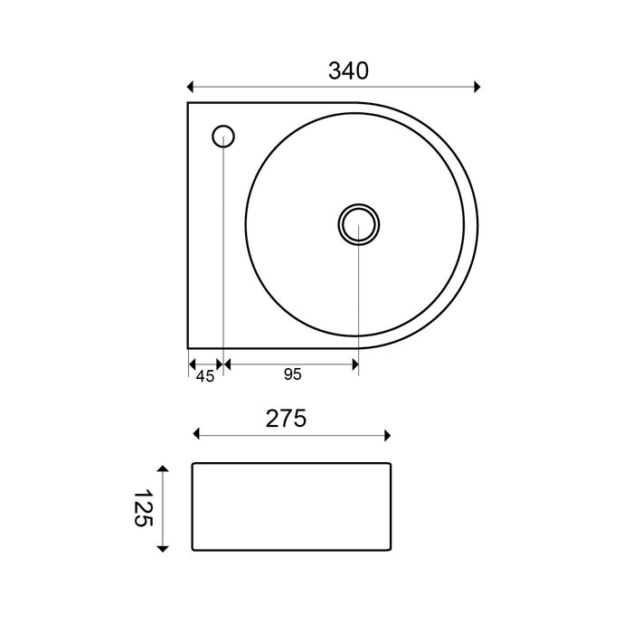 Erato fontein 340x275x120 wit