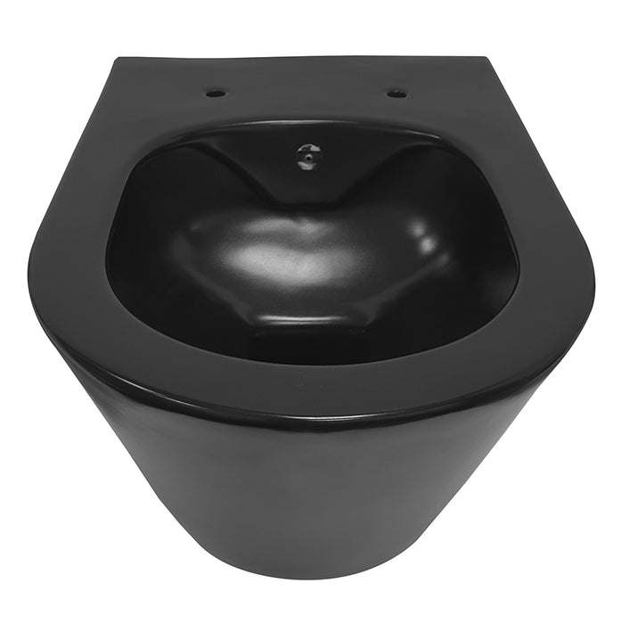 Luxe rimless wandcloset 53 cm met bidet-functie mat-zwart