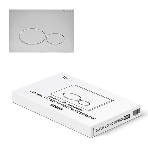 Wiesbaden X32 drukplaat voor inbouwreservoir mat wit