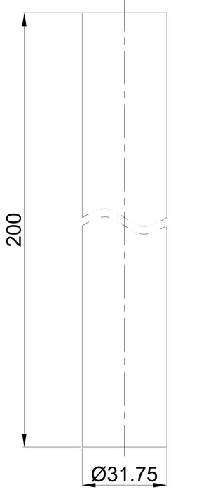 chroom muurbuizen 32mm lengte 200mm