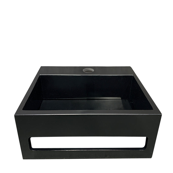 Wiesbaden Julia fontein Solid surface 30 x 28 x 12,5 cm mat zwart