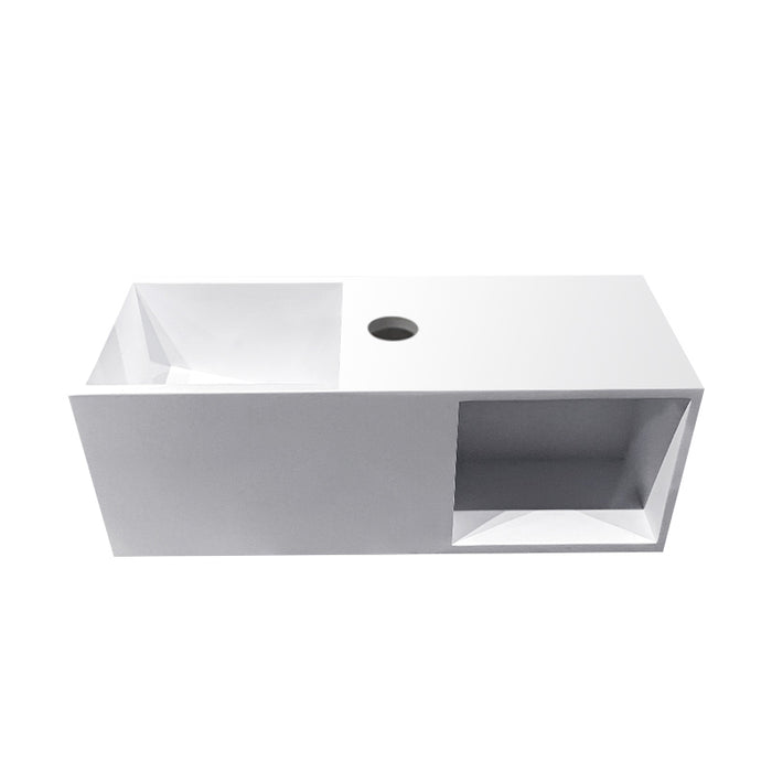 Wiesbaden Julia fontein Solid surface met nis 54 x 20 x 20 cm mat wit