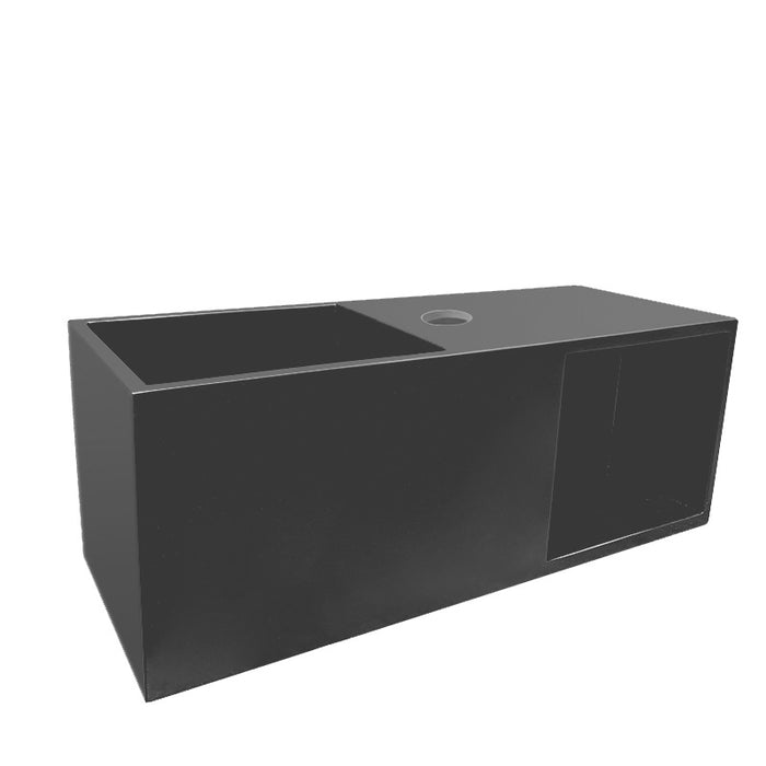 Wiesbaden Julia fontein Solid surface met nis 54 x 20 x 20 cm mat zwart