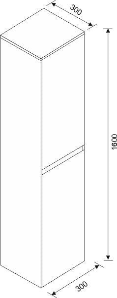 Tigris Losse kast 1600x300x300 wit