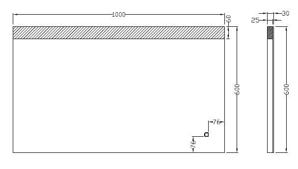Single dimbare LED condensvrije spiegel 100 x 60 cm