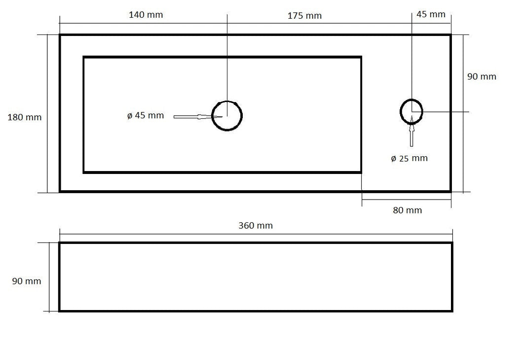 Best-Design Mini-Block fontein Rechts 36x18x9cm