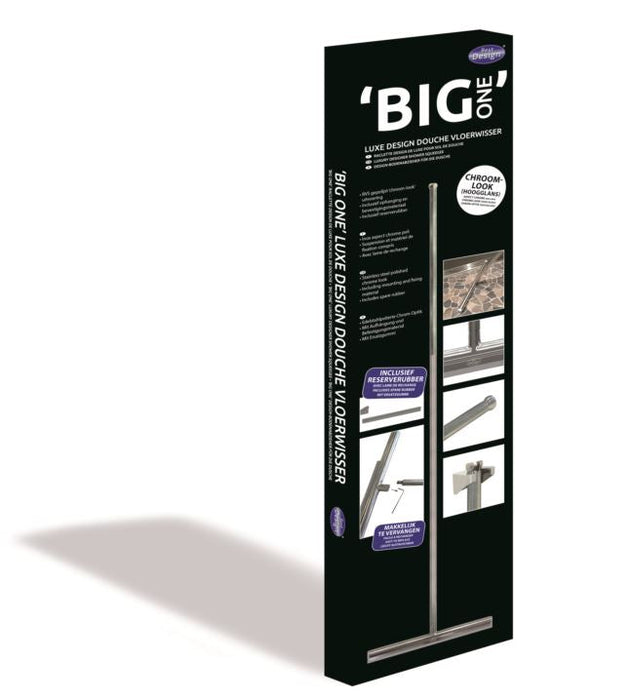 Best-Design Big-One luxe design douche vloerwisser incl.safety grip Chr / RVS