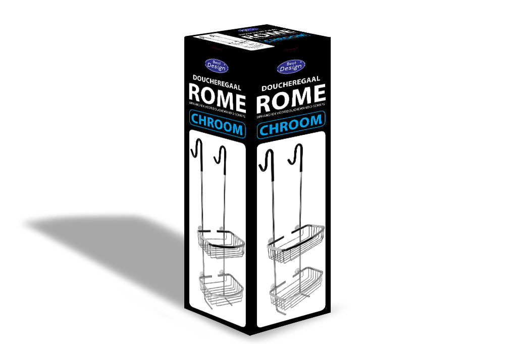 Best-Design Rome-Steinhof-Chroom ophangrek (doucheregaal)