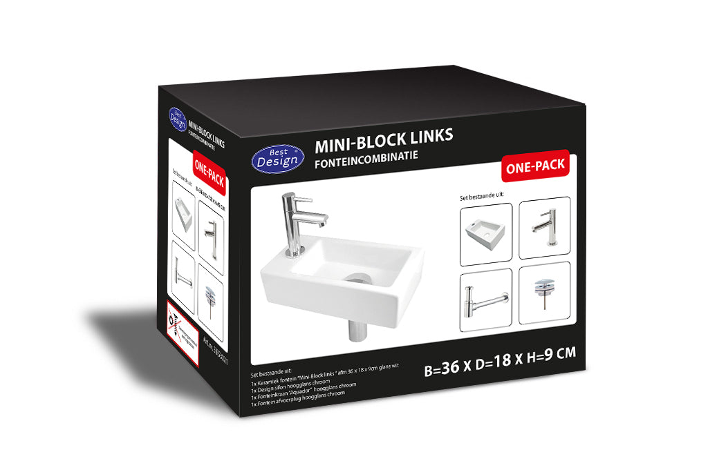 Best-Design One Pack fonteincombinatie Mini-Block Links