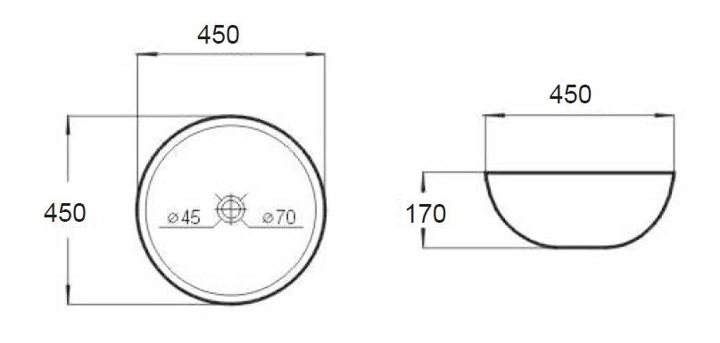 Best-Design Soree opbouw-waskom Ø=45cm H=17cm