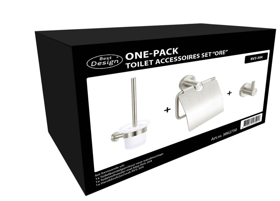 Best-Design One-Pack toilet accessoires set Ore