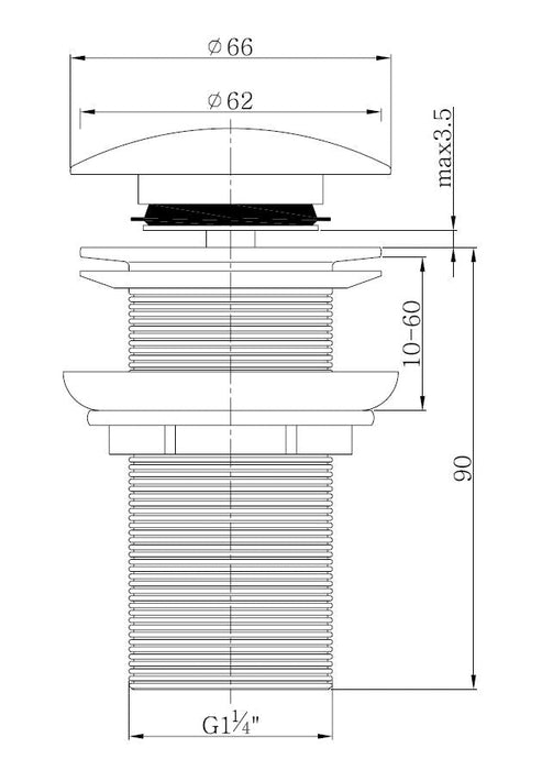 Best-Design clic-waste lange draad 5/4