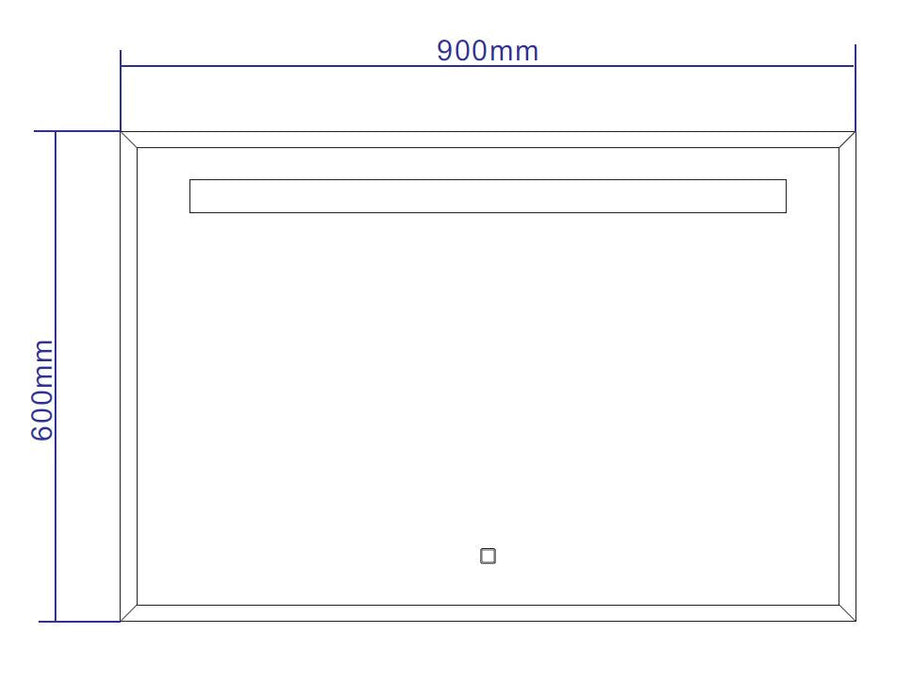 Best-Design Miracle LED spiegel B=90 x H=60cm