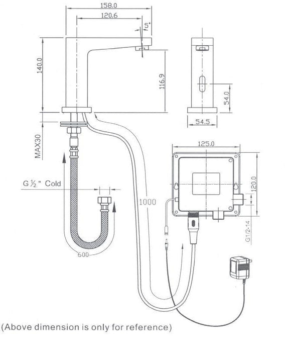 Best-Design Sensor toiletkraan (koud) type SE12