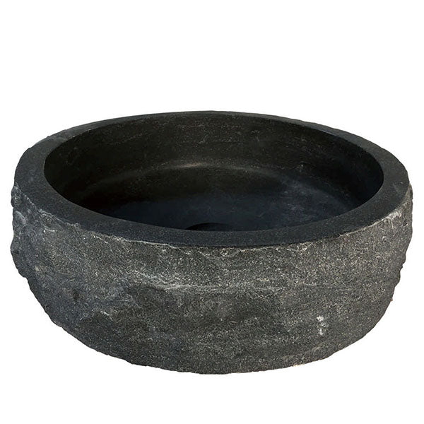 Wiesbaden Raw waskom rond hamerslag 40x12 cm hardsteen gezoet