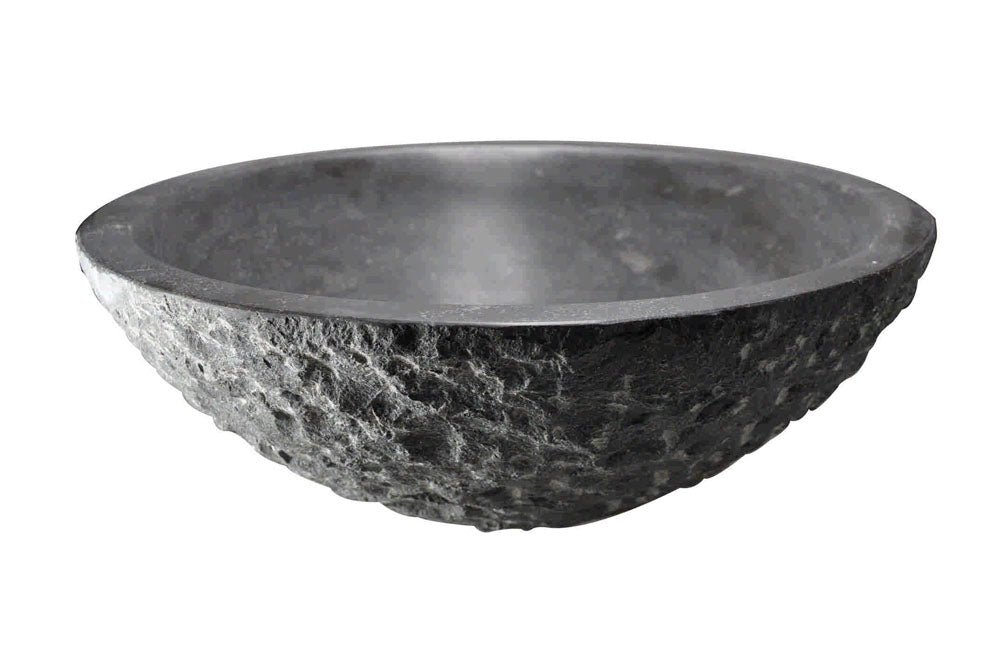 Wiesbaden Raw waskom rond hamerslag 42x14 cm hardsteen gezoet