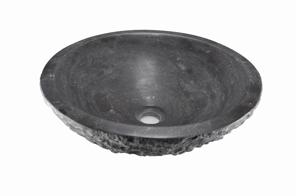 Wiesbaden Raw waskom rond hamerslag 42x14 cm hardsteen gezoet