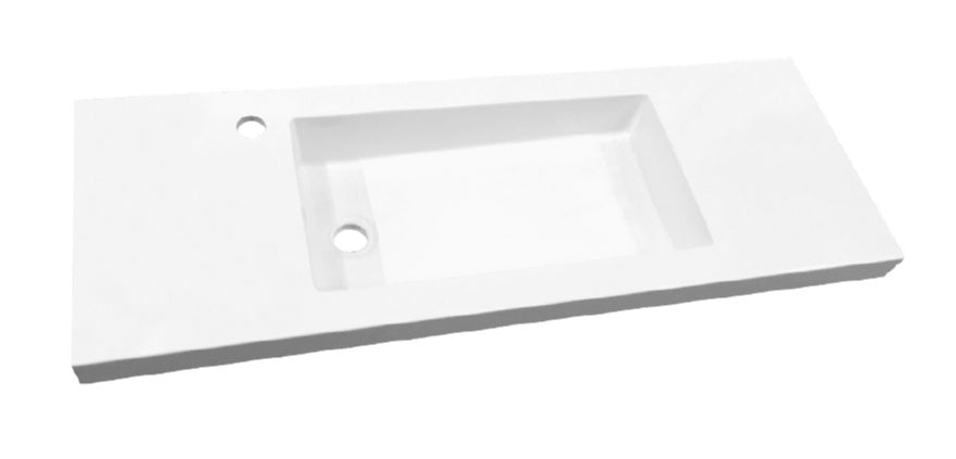 Best-Design Slim wastafel voor meubel 100cm (ondiep) 35 cm met kraangat