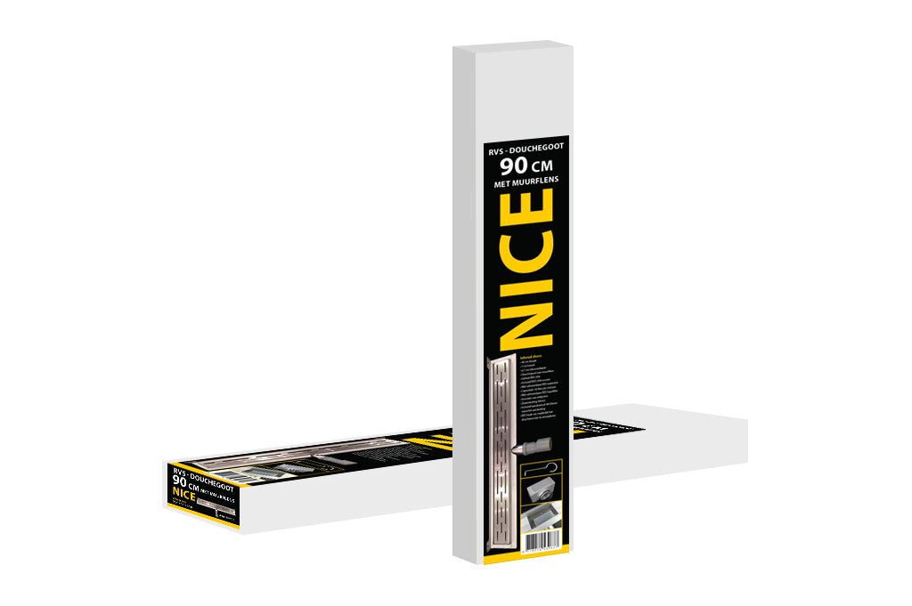 Best-Design Nice douchegoot met muurflens 90 cm